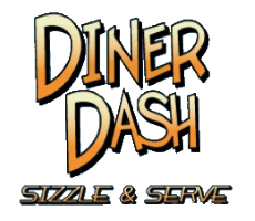 Diner Dash Sizzle and Serve title screen for Nintendo DS